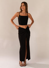 Dusk to Dawn Bustier Top - Onyx