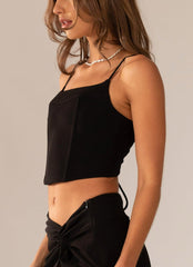 Dusk to Dawn Bustier Top - Onyx