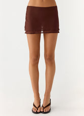 Caleb Mini Skirt - Chocolate