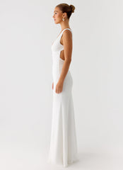 Cherry Sky Maxi Dress - White