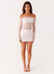 Collide Lace Mini Dress - Pink
