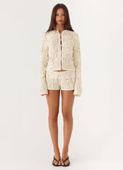Cynthiana Mini Shorts - Ivory