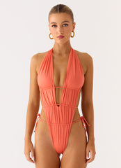 Dandara Cut Out Swimsuit - Orange