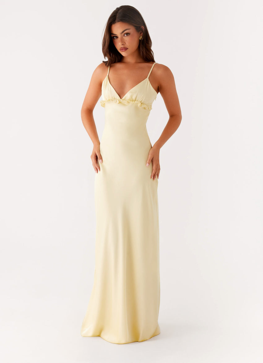 Elona Maxi Dress - Baby Yellow