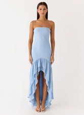 Evander Chiffon Maxi Dress - Blue