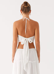 Evi Halterneck Top - Ivory