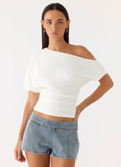 Janni Off Shoulder Top - White