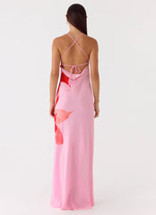 Jasmyn Cowl Maxi Dress - Pink Petal