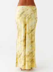 Kylo Low Rise Maxi Skirt - Yellow Tie Dye