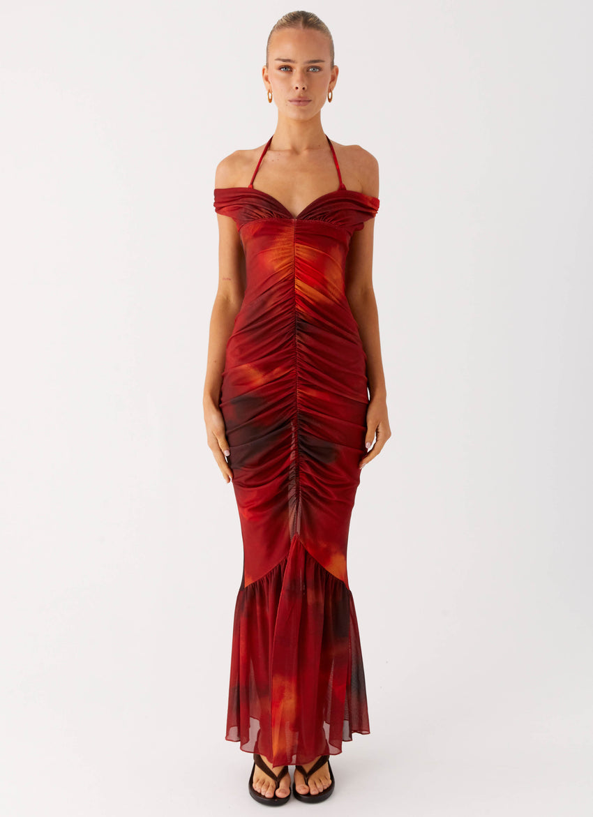 Love Me Not Maxi Dress - Scarlet Blur