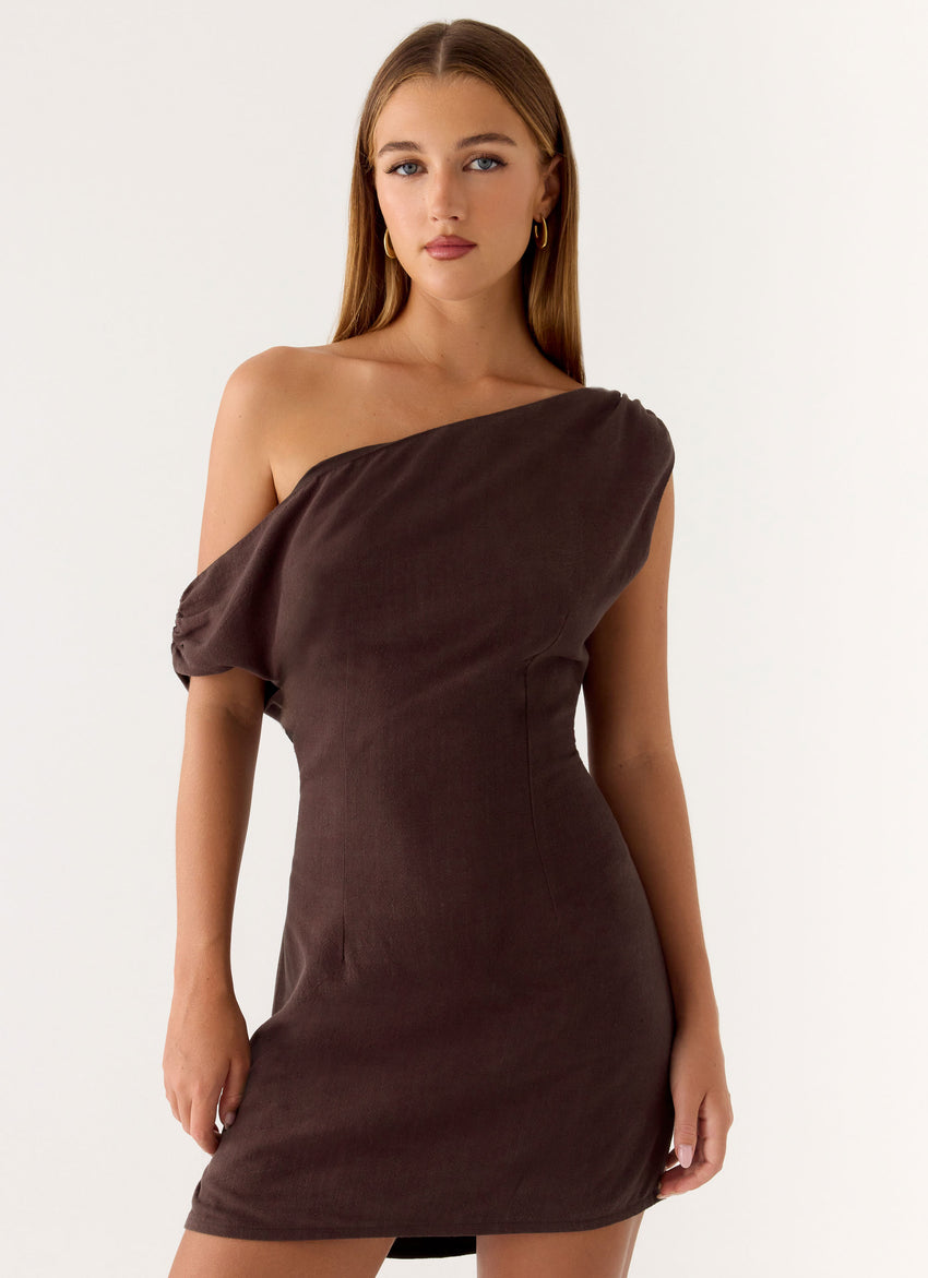 Mischa Mini Dress - Chocolate Drizzle