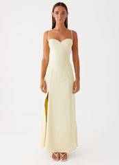Miss Bloom Maxi Dress - Lemon