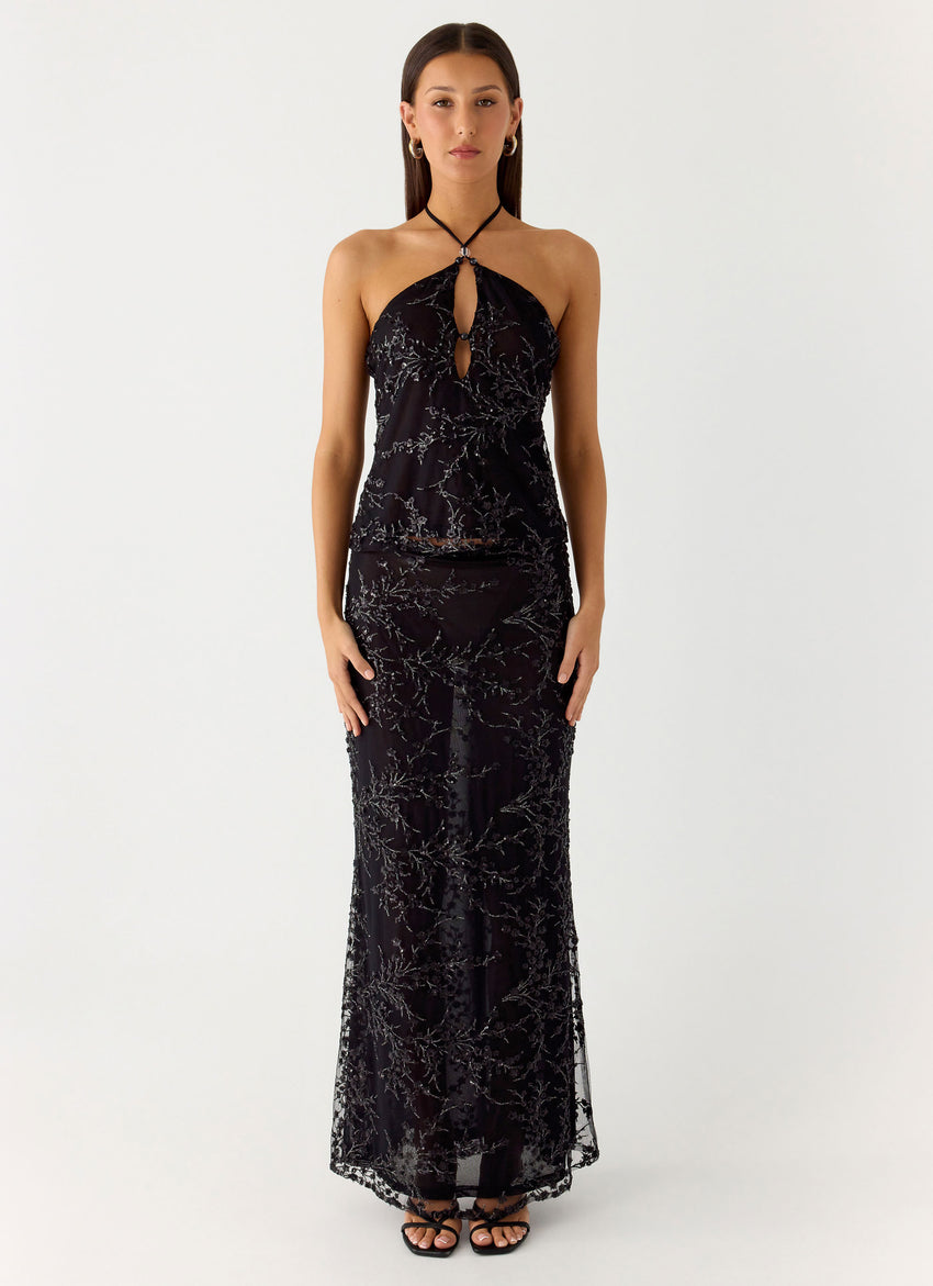 Moodlight Maxi Skirt - Black