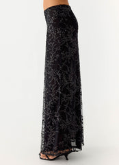 Moodlight Maxi Skirt - Black