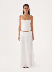 Natalya Maxi Skirt - White