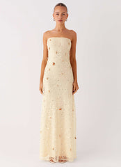 Orelli Shell Sequin Knit Maxi Dress - Ivory