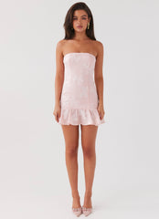 Young Heart Mini Dress - Pink Petal