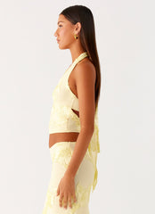 Radiate Halterneck Top - Yellow