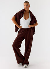 Signature Low Rise Sweatpants - Chocolate