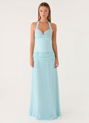 Soneva Corset Maxi Dress - Aqua