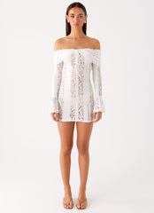 Syvanna Lace Mini Dress - White