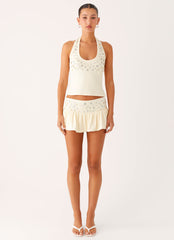 Vegas Nights Low Rise Skort - Yellow
