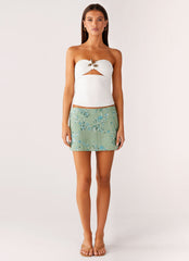 Adored By You Mini Skirt - Mint