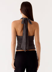 Aylssa Halter Top - Ash