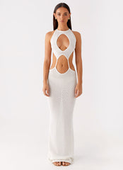 Caicos Crochet Maxi Dress - White