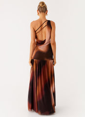 Carlina Maxi Dress - Black Gradient