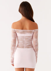 Collide Lace Mini Dress - Pink
