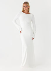Elmont Long Sleeve Maxi Dress - White