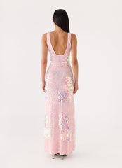 Erinah Sequin Maxi Dress - Pink