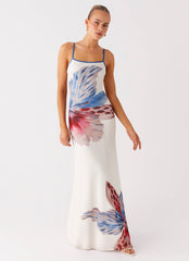 Everett Maxi Dress - White Sea Bloom