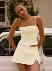 Gowon Low Rise Mini Skort - Butter Yellow