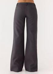 Hot As Ice Low Rise Pants - Grey