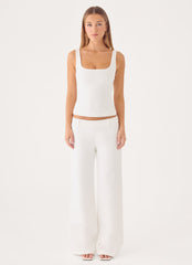 Hot As Ice Low Rise Pants - White