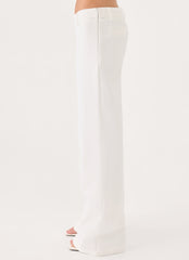 Hot As Ice Low Rise Pants - White