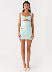 Lea Lace Top - Blue