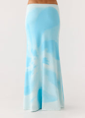 Moka Maxi Skirt - Blooming Blue