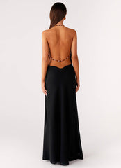 Morning Crush Cowl Maxi Dress - Black