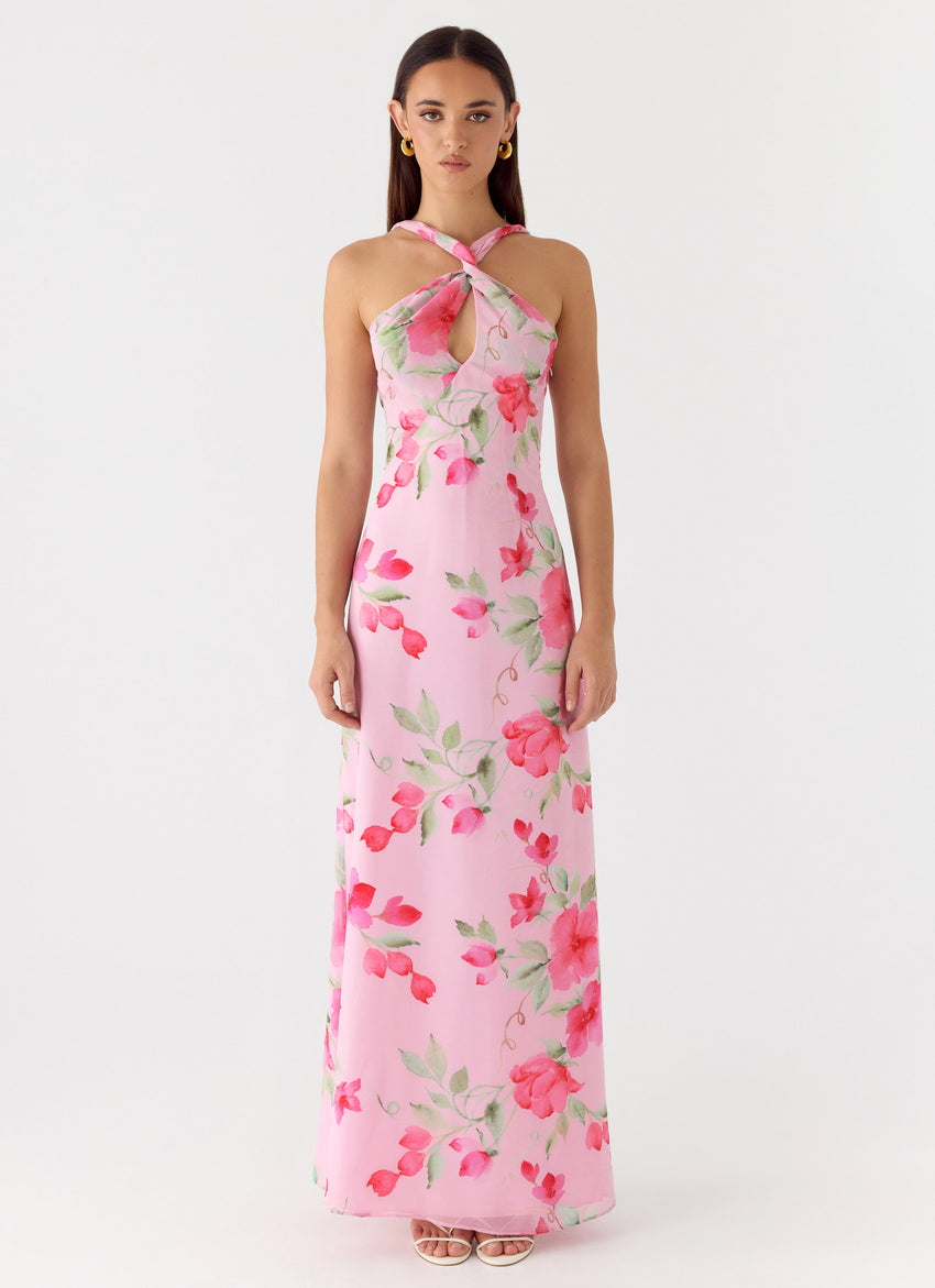 Serafim Chiffon Maxi Dress - Petal Soleil