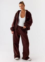 Signature Low Rise Sweatpants - Chocolate