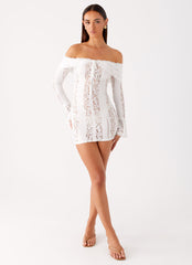 Syvanna Lace Mini Dress - White