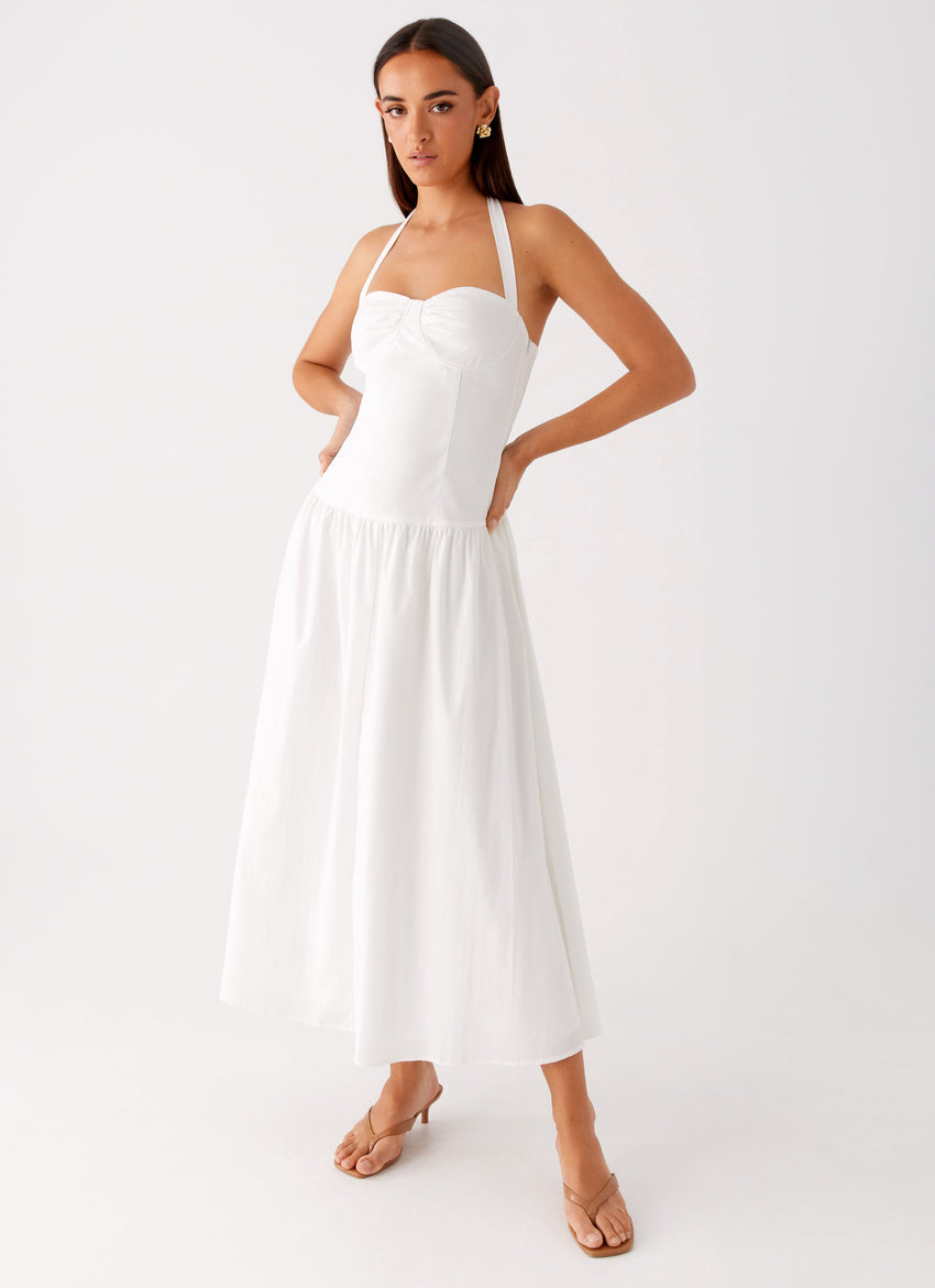 Vento Midi Dress - White