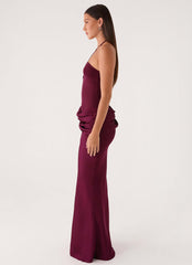 Verner Halter Maxi Dress - Plum