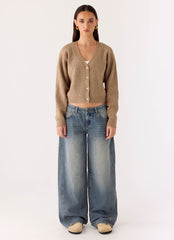 Waylon Low Rise Jeans - Mid Wash Blue