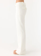 Weiss Low Rise Suiting Pants - White
