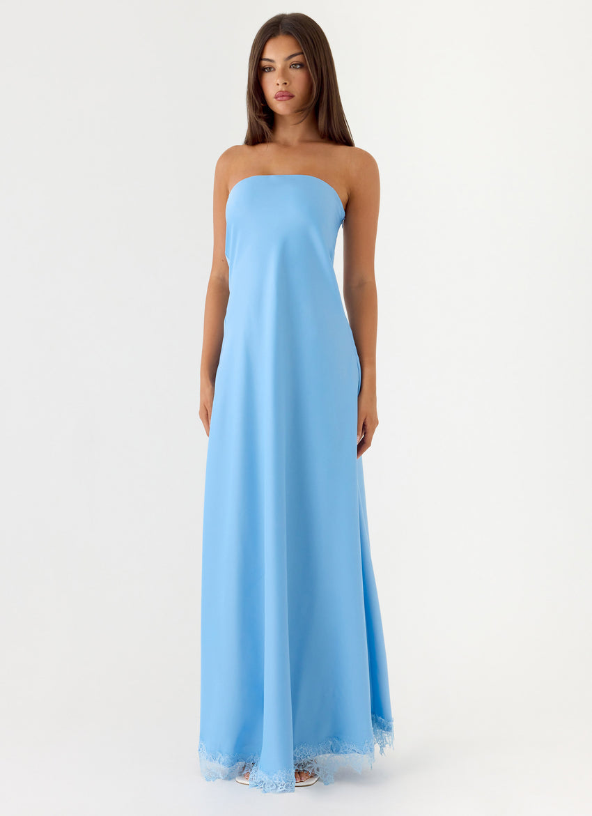 Yanina Strapless Maxi Dress - Blue