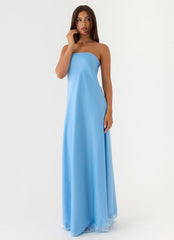 Yanina Strapless Maxi Dress - Blue